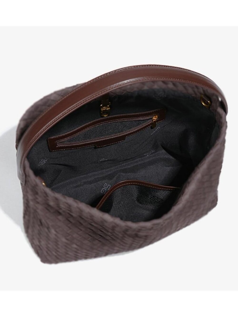 Women's Woven Shoulder Bag Handbags PU Leather Tote Bag Top-handle Shoulder Bag